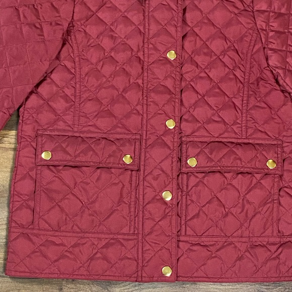 J. Crew Quilted Down Red Jacket Size XXS - Picture 4 of 6